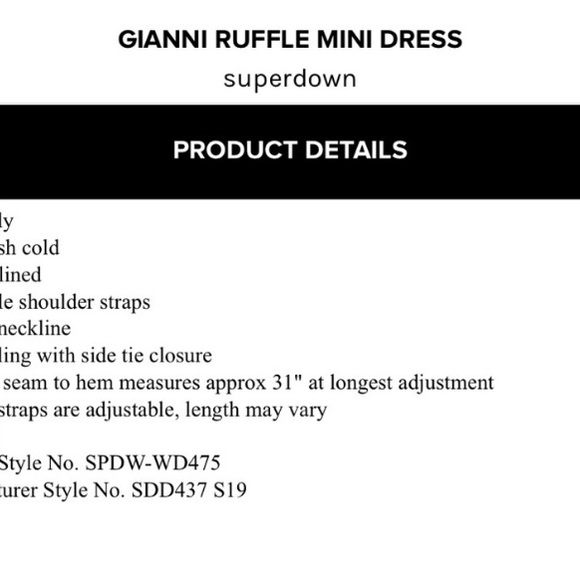 Superdown GIANNI RUFFLE MINI by revolve - Picture 3 of 5